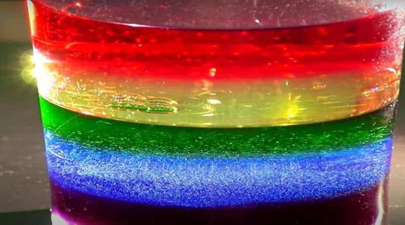 experimento arco iris líquido